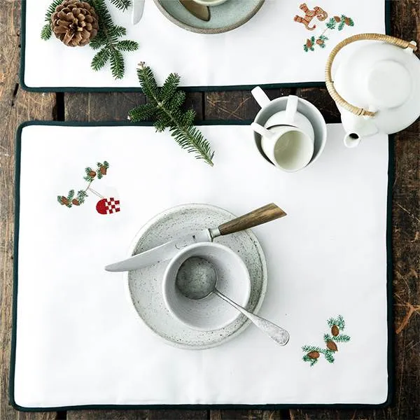 Langkilde & Søn - Juledekkeserviett med hjerte - 38 x 50 cm.