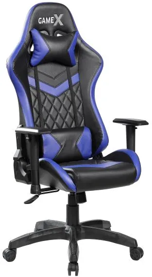 GameX GameX Lopez kunstskinn svart/blå 70x65x134cm