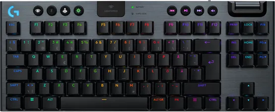 Logitech G915 X LIGHTSPEED TKL - Lineær - 80 % (TKL) - Gamingtastatur - Uten numerisk tastatur - Nordisk - Svart