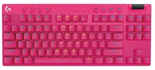 Logitech G PRO X TKL LIGHTSPEED - Logitech GX Brown (Tactile) - Spilltastatur - Uten numerisk tastatur - Amerikansk engelsk - Rosa