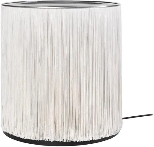 Gubi Model 597 Gulvlampe Polert Aluminium/Cream Fringe