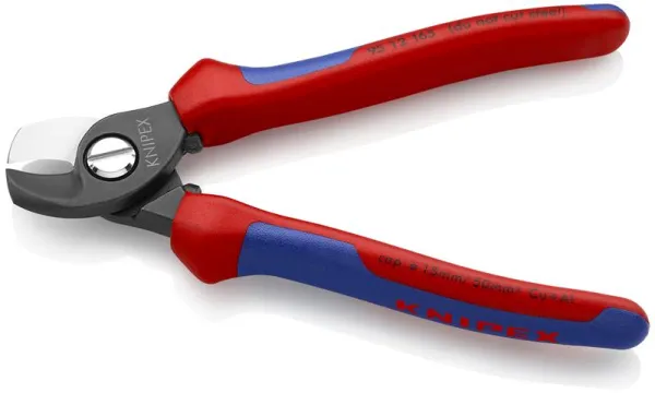 Knipex Kabelsaks brunert, med flerkomponentshåndtak 165 mm