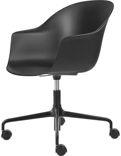 GUBI Bat Kontorstol Matt Sort/Sort