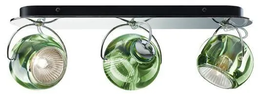 Fabbian Beluga Vegg/Taklampe Tripple Grønn