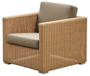 Cane-Line Chester loungestol, Natural, pute i taupe