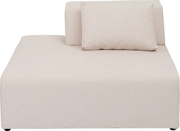 KARE DESIGN Infinity Ottoman Semi Elements Cream Left modul - krem polyester og polypropylen