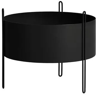 Woud Pidestall Blomsterpotte Medium Svart