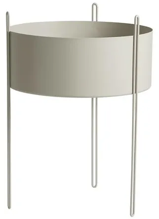 Woud Pidestall Blomsterpotte Stor Grå