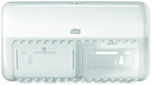 Tork Twin dispenser for toalettpapir, 2 ruller, hvit, T4