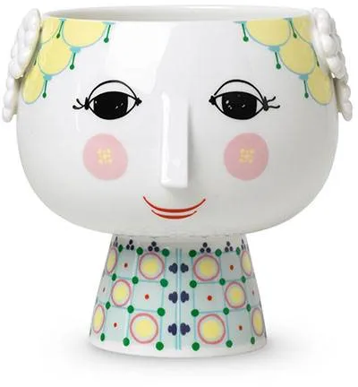 Bj�f8rn Wiinblad Eva blomsterpotte på fot - Ø15,5 cm - Gul